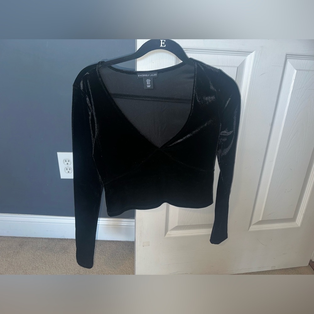Plush black top